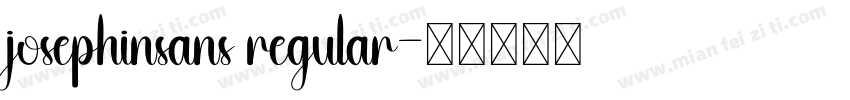 josephinsans regular字体转换